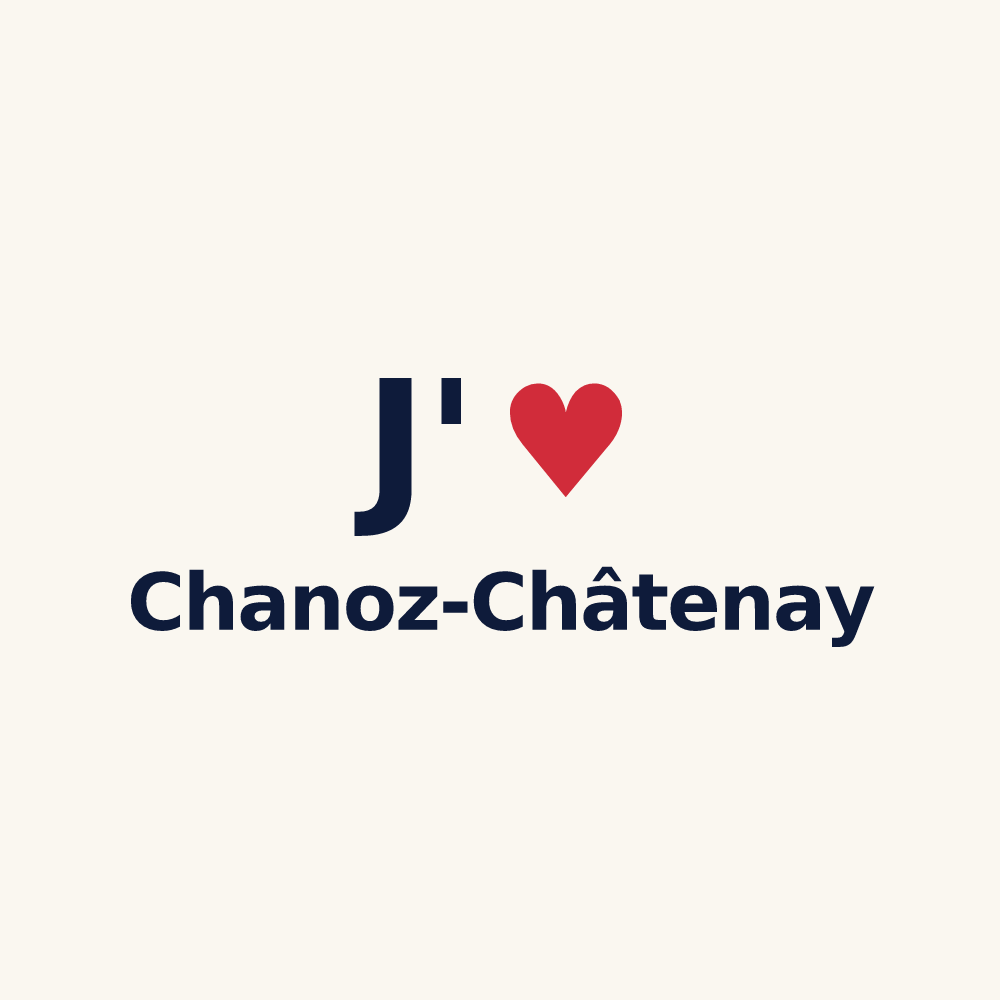 Tasse personnalisée Chanoz-Châtenay — design J'aime Chanoz-Châtenay