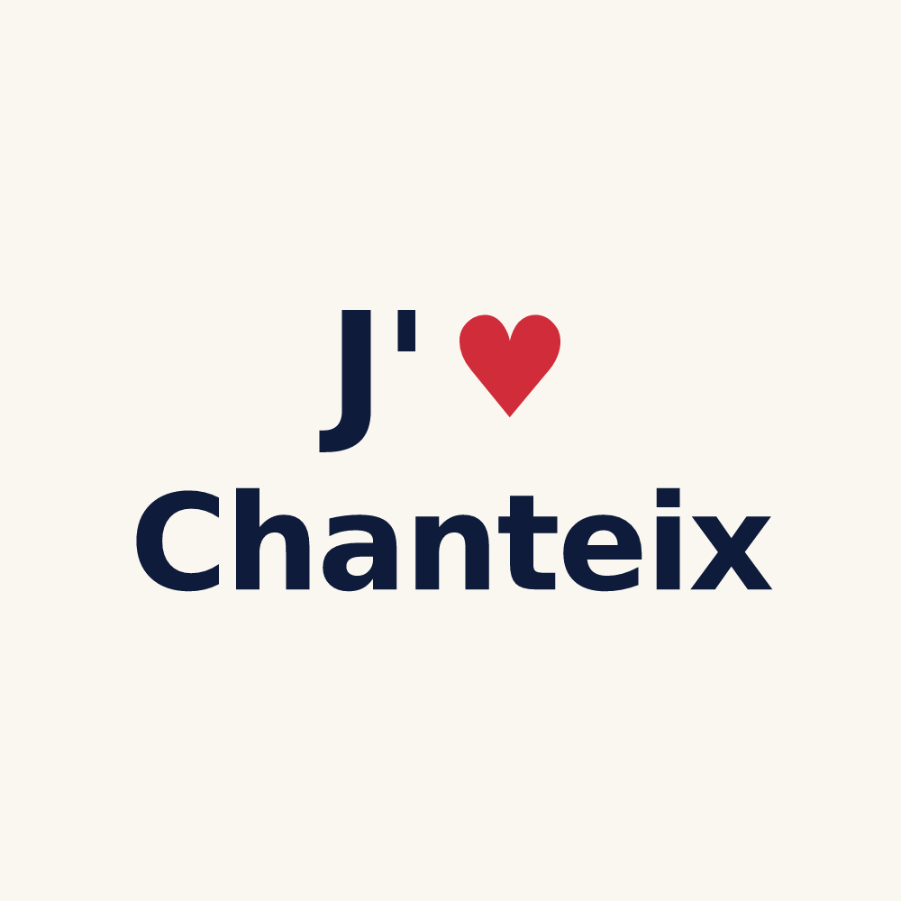Tasse personnalisée Chanteix — design J'aime Chanteix