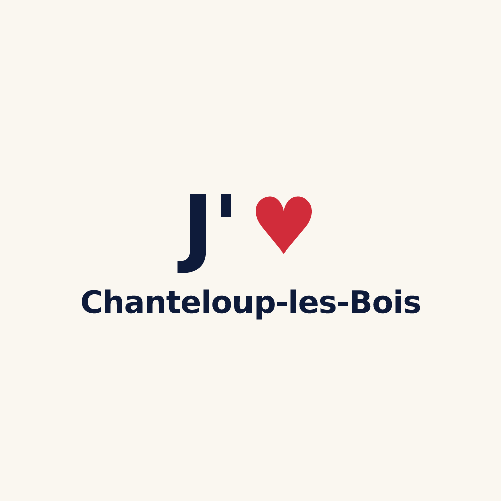 Tasse personnalisée Chanteloup-les-Bois — design J'aime Chanteloup-les-Bois