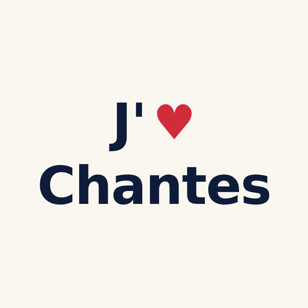 Tasse personnalisée Chantes — design J'aime Chantes