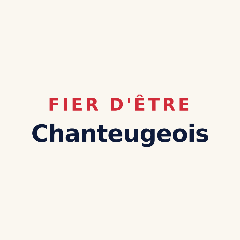 Tasse « Fier d'être Chanteugeois » — design pour Chanteuges