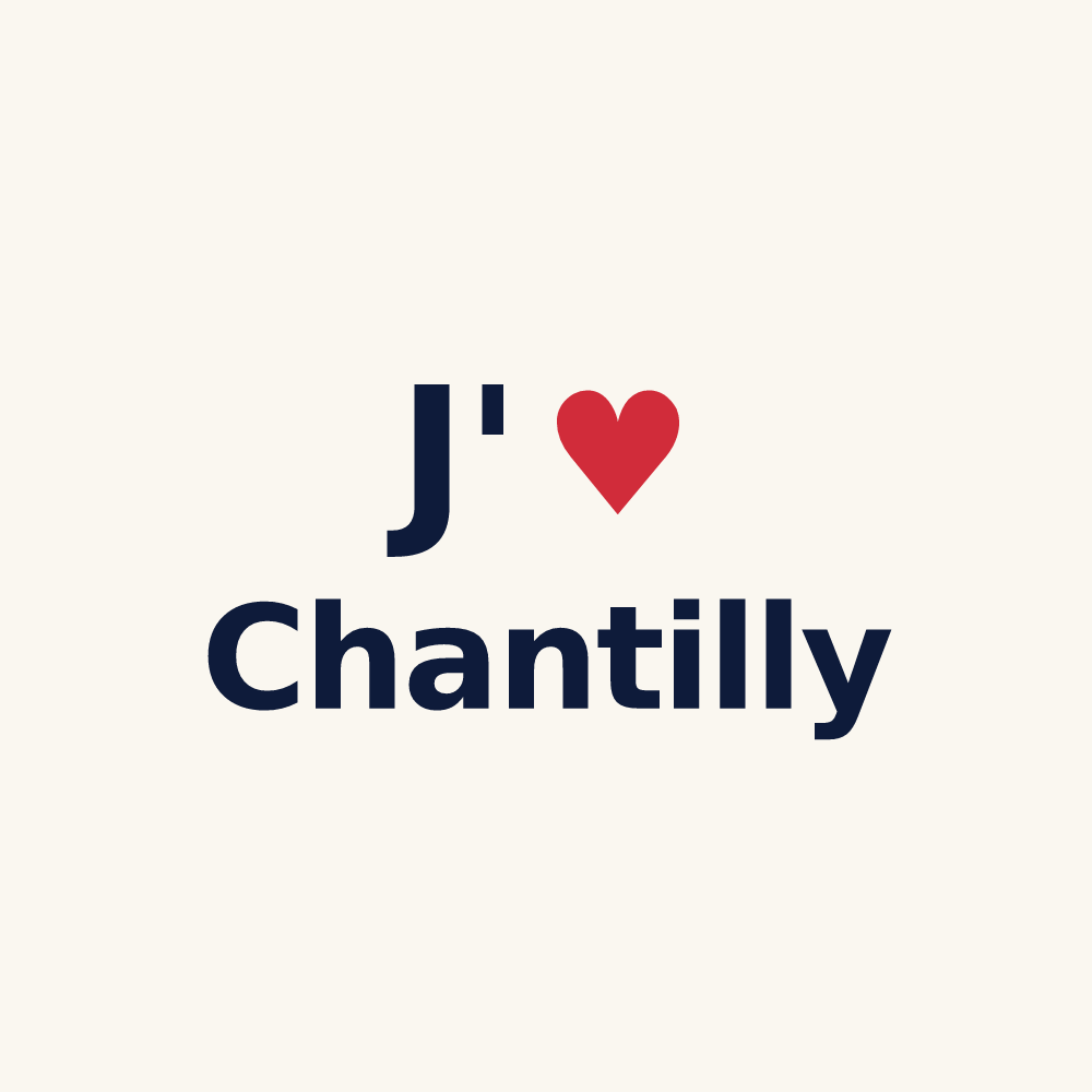 Tasse personnalisée Chantilly — design J'aime Chantilly