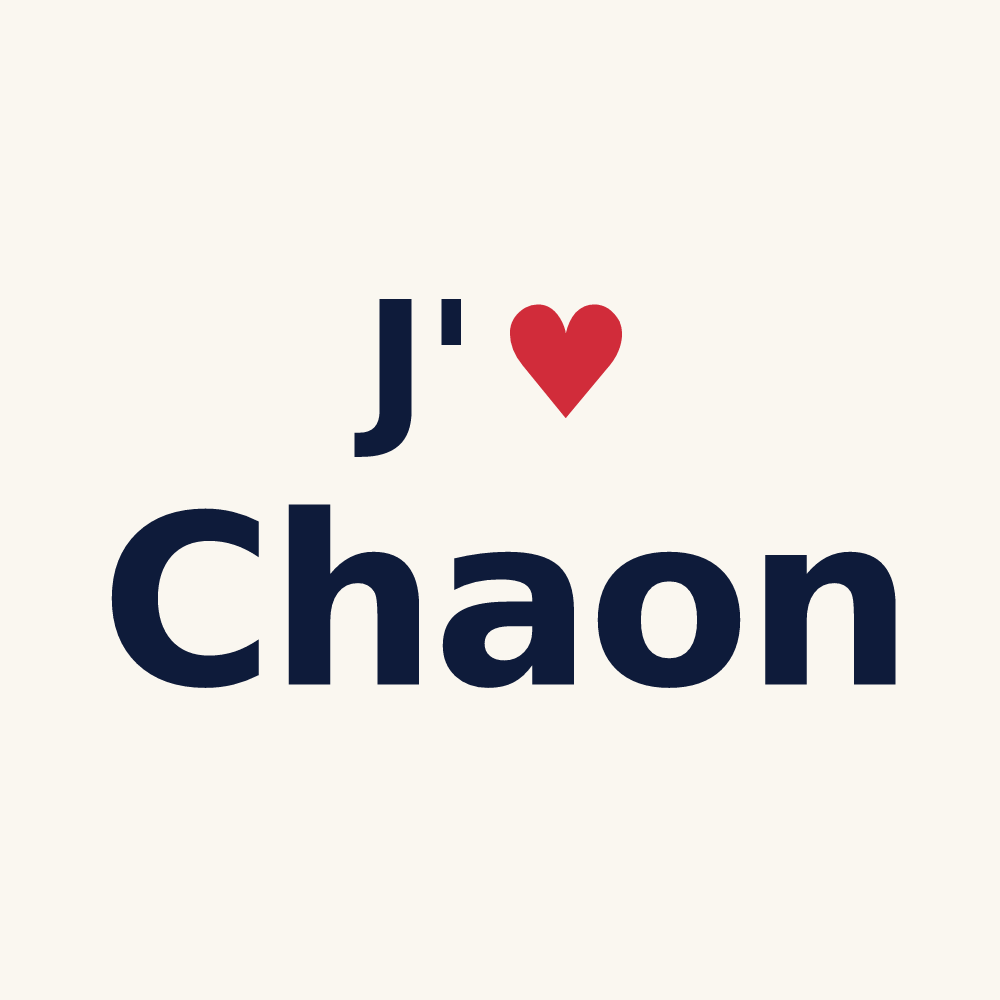 Tasse personnalisée Chaon — design J'aime Chaon