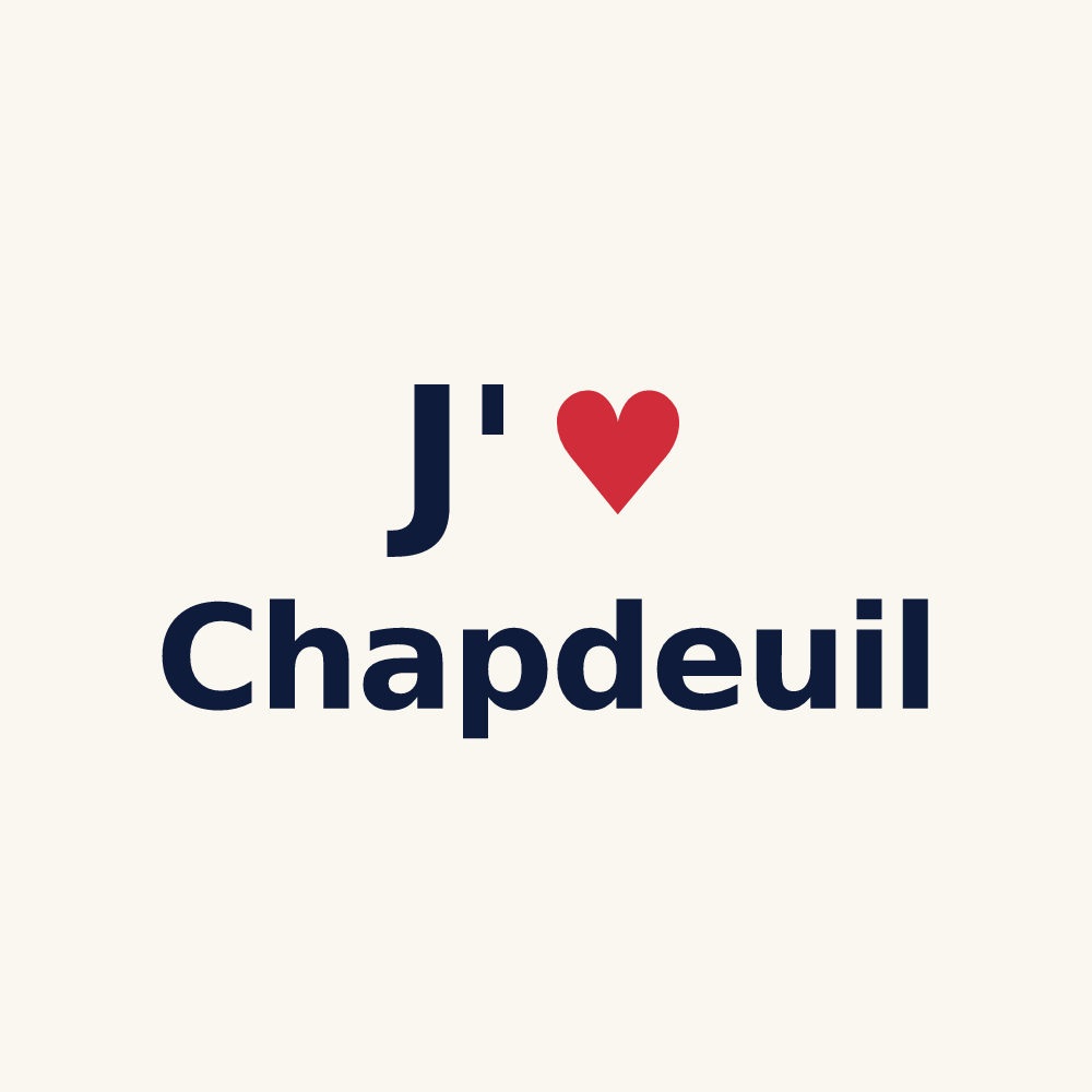 Tasse personnalisée Chapdeuil — design J'aime Chapdeuil