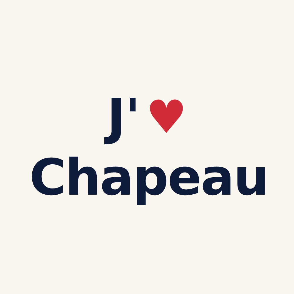 Tasse personnalisée Chapeau — design J'aime Chapeau