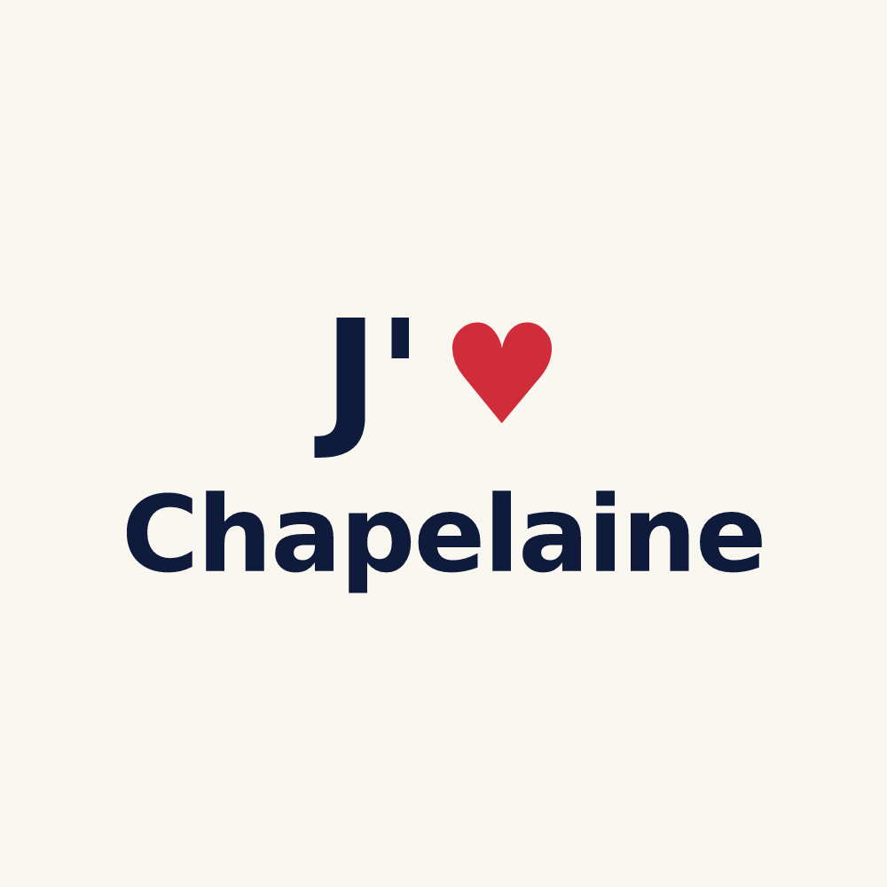 Tasse personnalisée Chapelaine — design J'aime Chapelaine