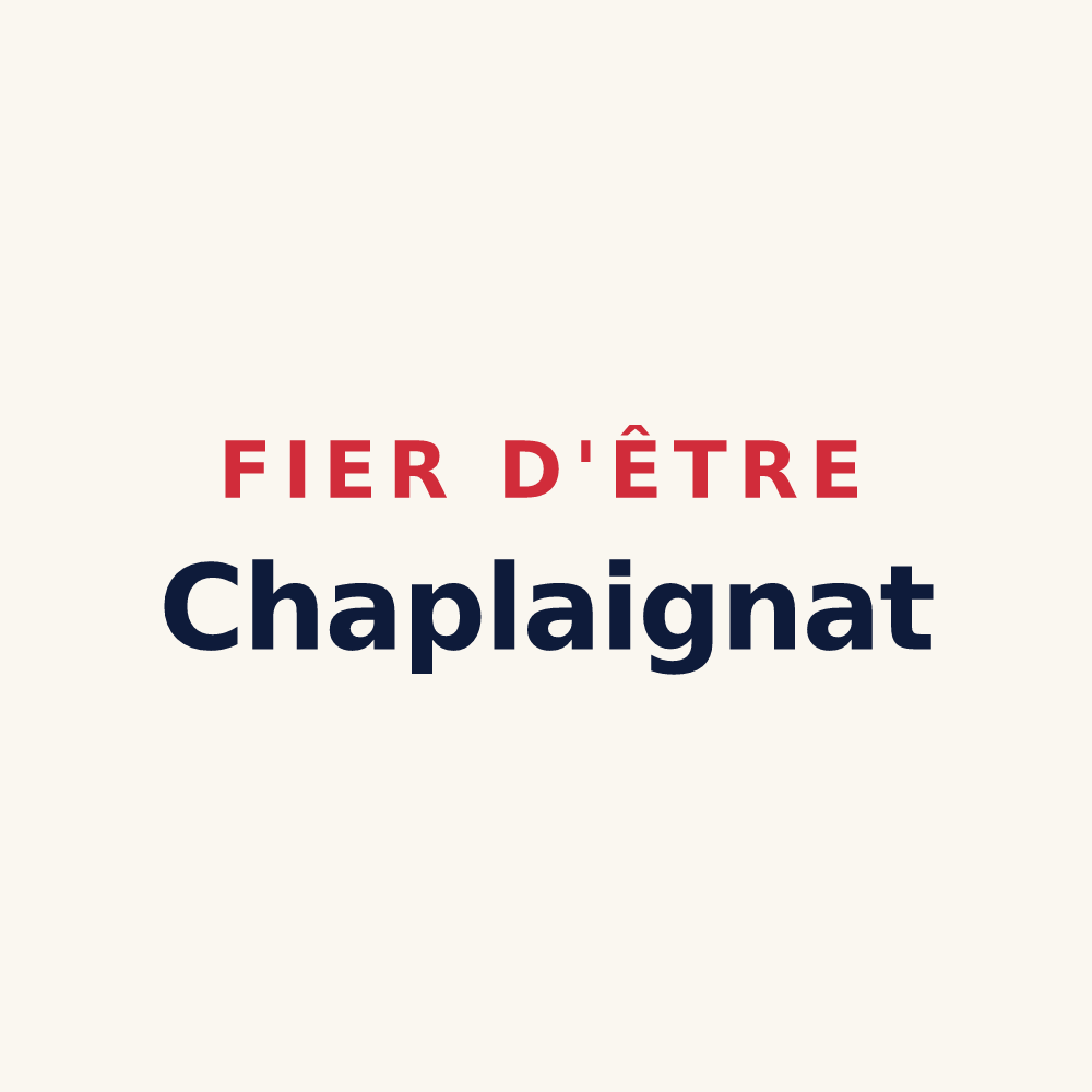 Tasse « Fier d'être Chaplaignat » — design pour Chapelaine