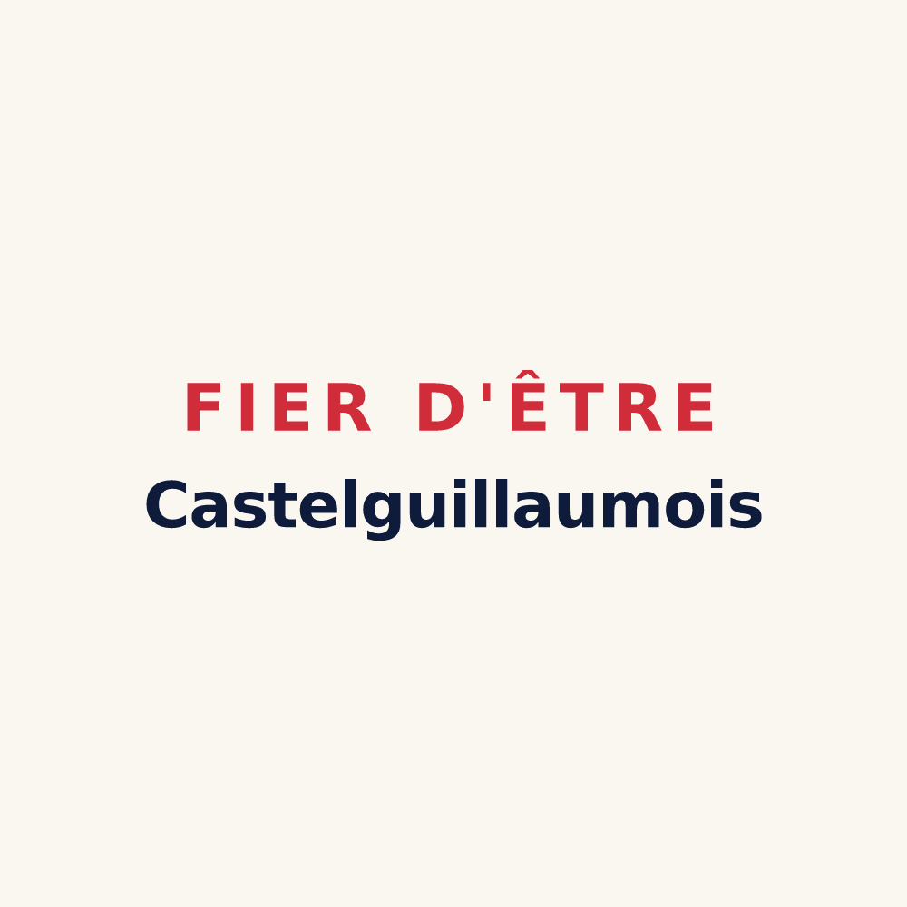 Tasse « Fier d'être Castelguillaumois » — design pour Chapelle-Guillaume