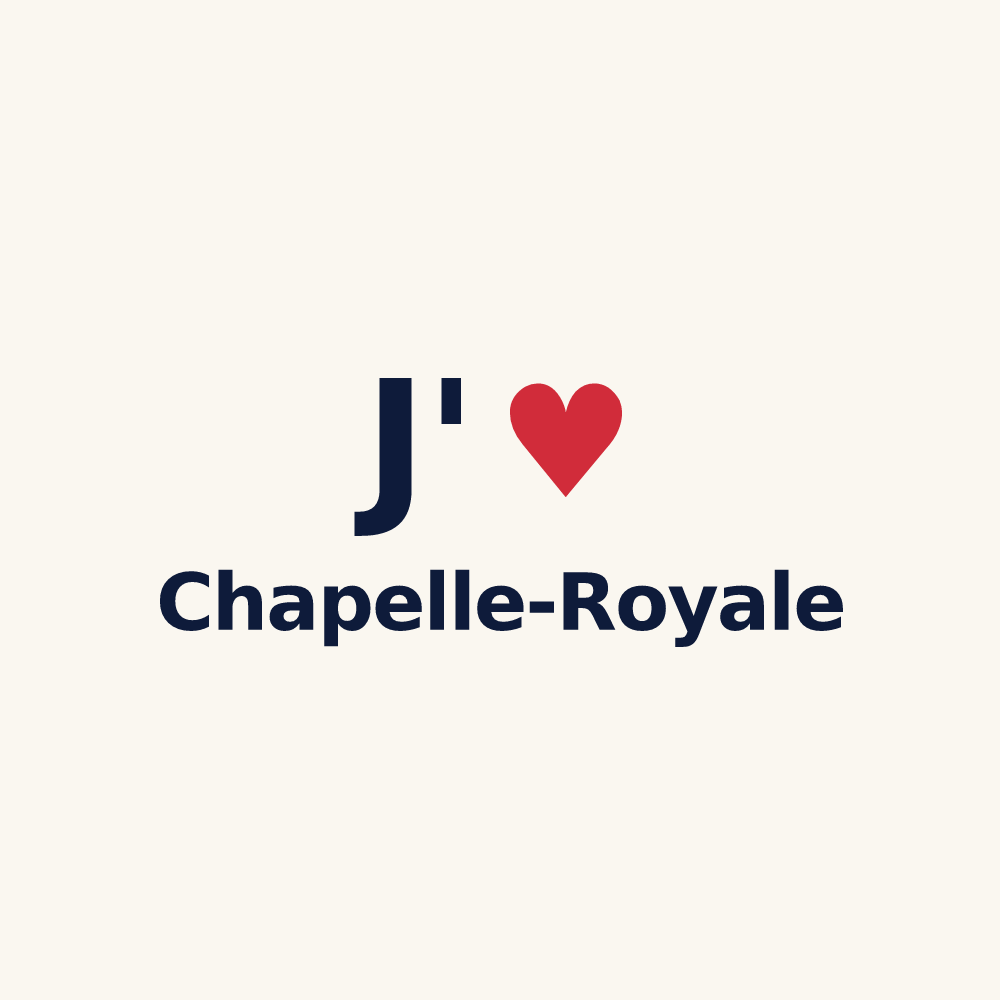Tasse personnalisée Chapelle-Royale — design J'aime Chapelle-Royale