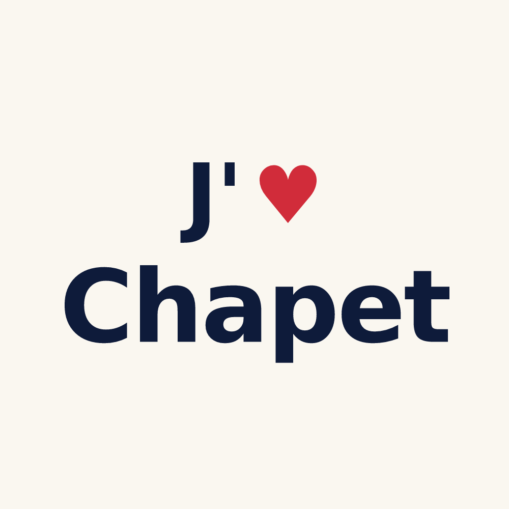 Tasse personnalisée Chapet — design J'aime Chapet