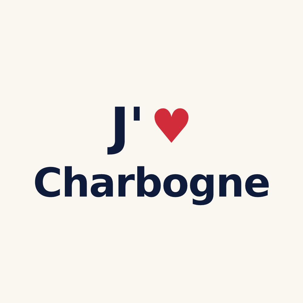 Tasse personnalisée Charbogne — design J'aime Charbogne