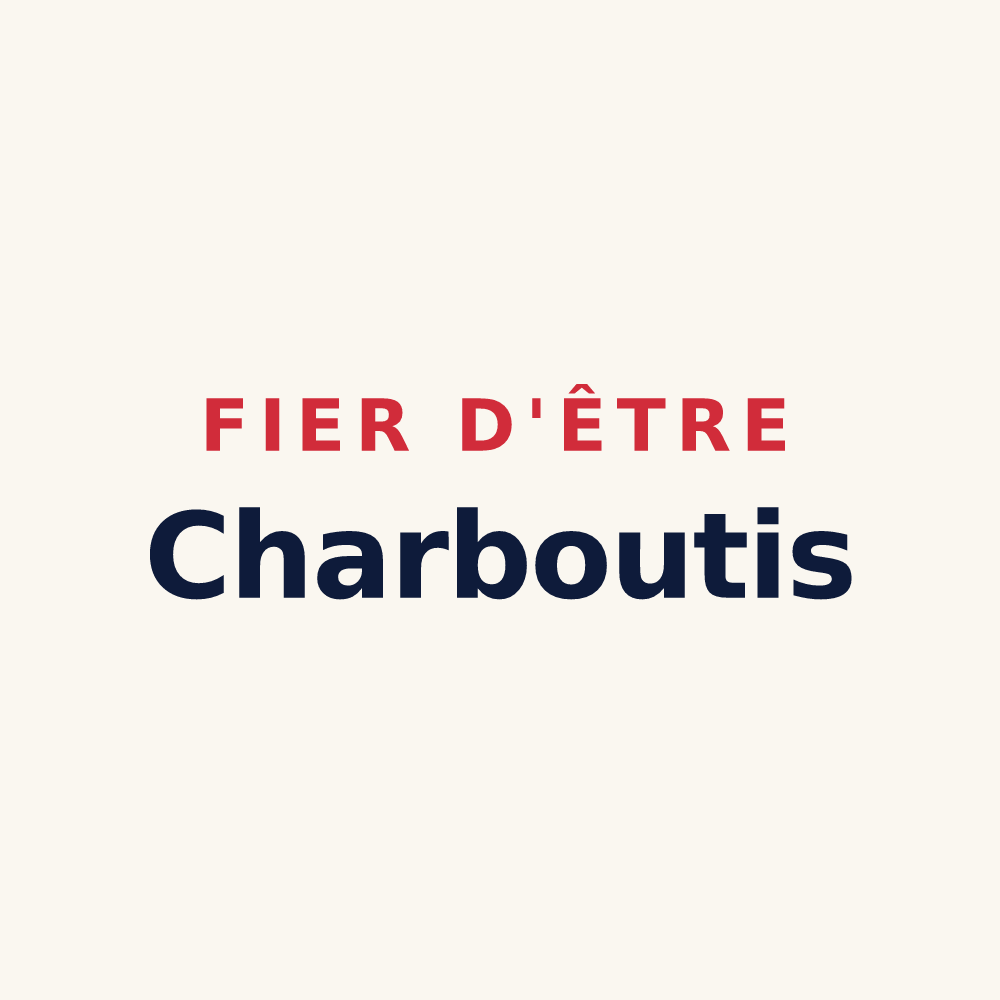 Tasse « Fier d'être Charboutis » — design pour Charbonnières