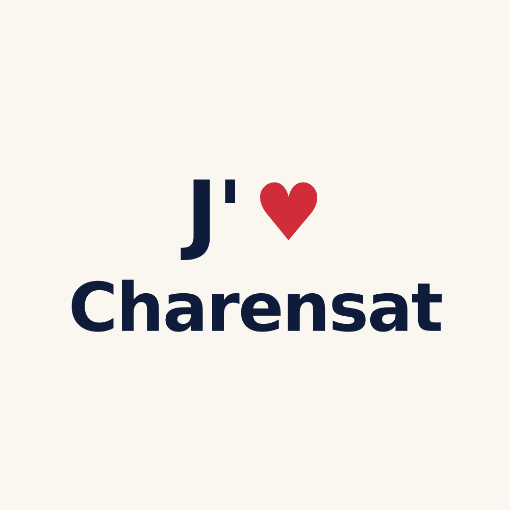 Tasse personnalisée Charensat — design J'aime Charensat