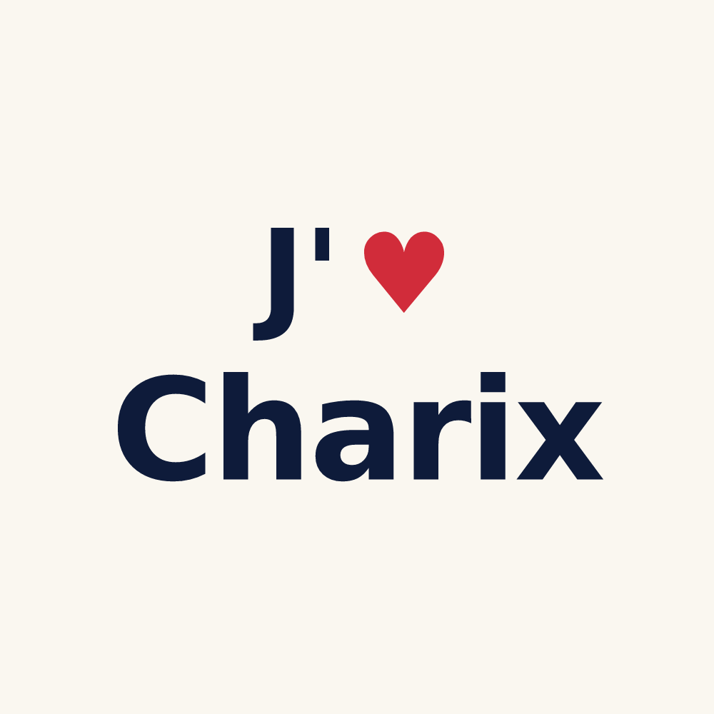 Tasse personnalisée Charix — design J'aime Charix