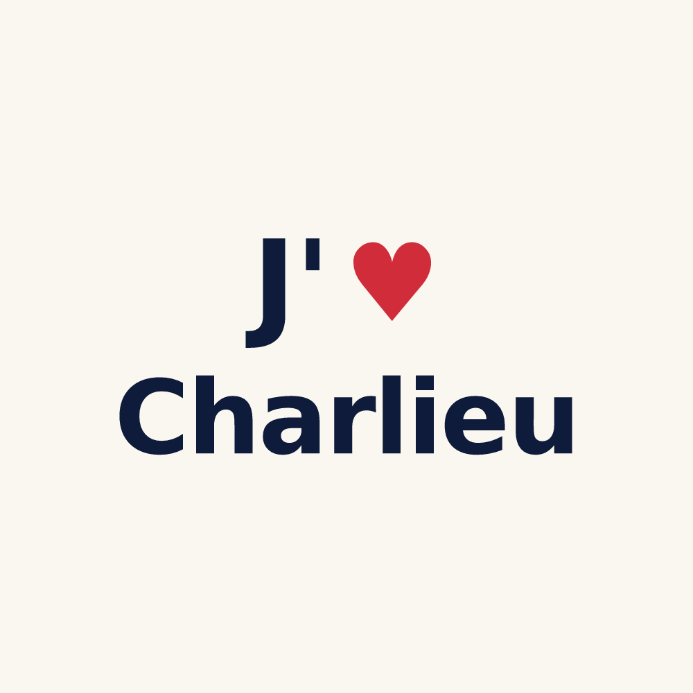 Tasse personnalisée Charlieu — design J'aime Charlieu