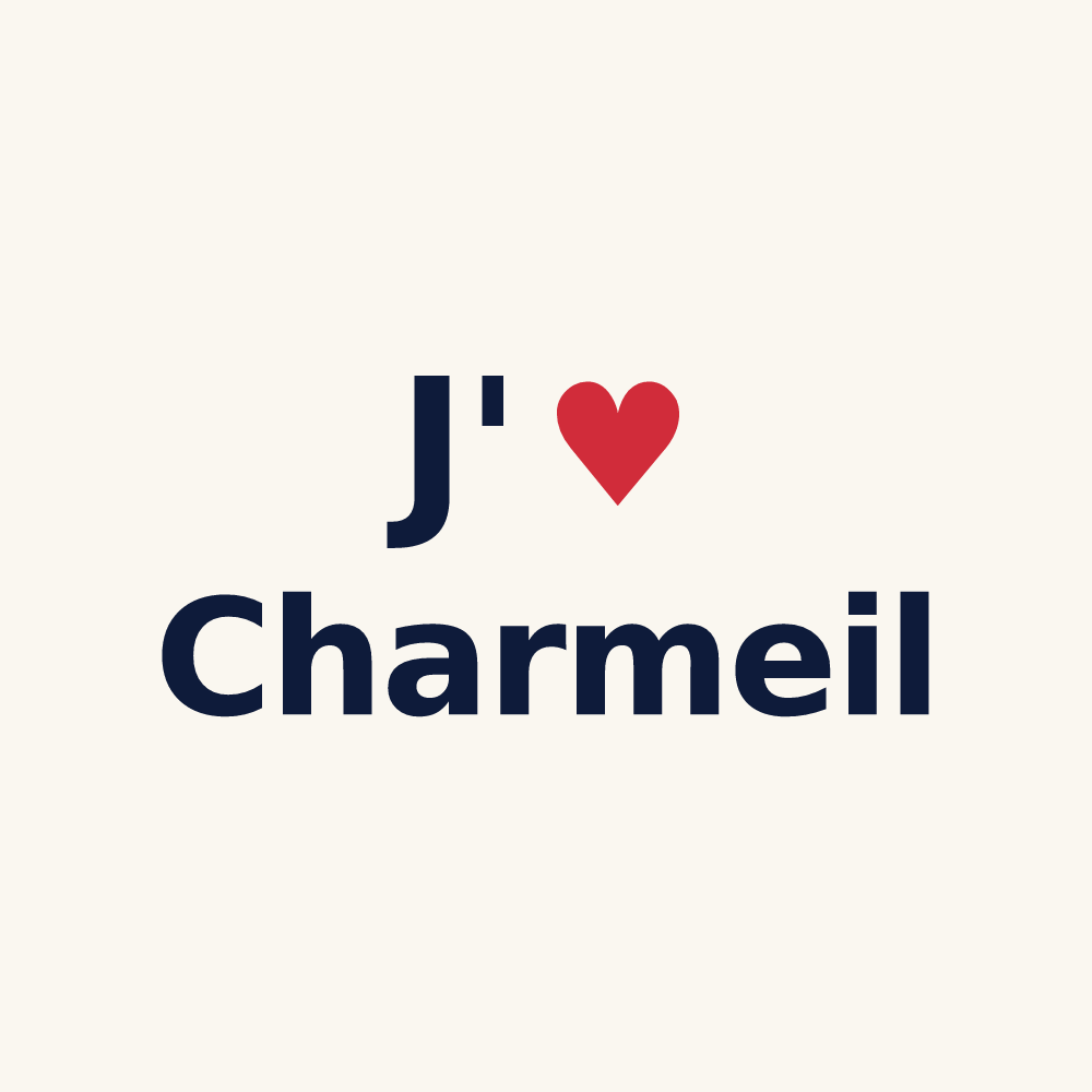 Tasse personnalisée Charmeil — design J'aime Charmeil