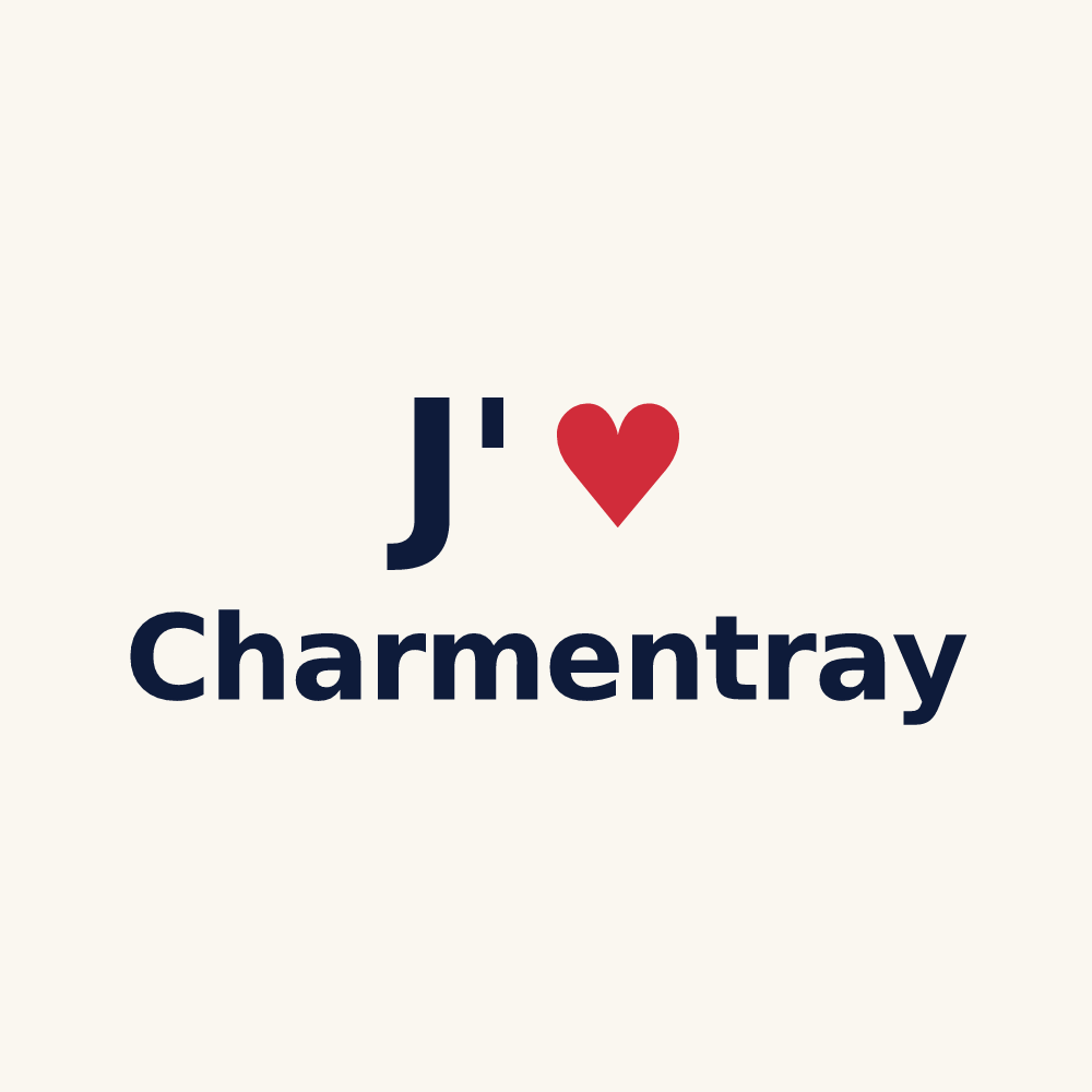 Tasse personnalisée Charmentray — design J'aime Charmentray