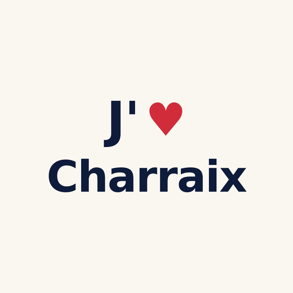 Tasse personnalisée Charraix — design J'aime Charraix
