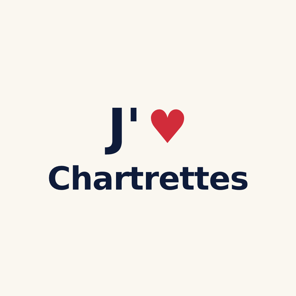 Tasse personnalisée Chartrettes — design « J'aime Chartrettes » imprimé sur la tasse