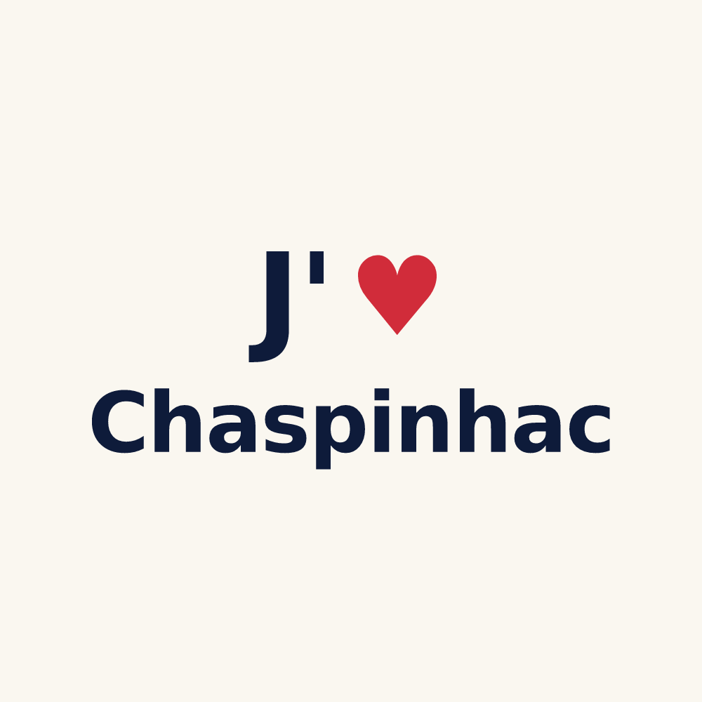 Tasse personnalisée Chaspinhac — design J'aime Chaspinhac