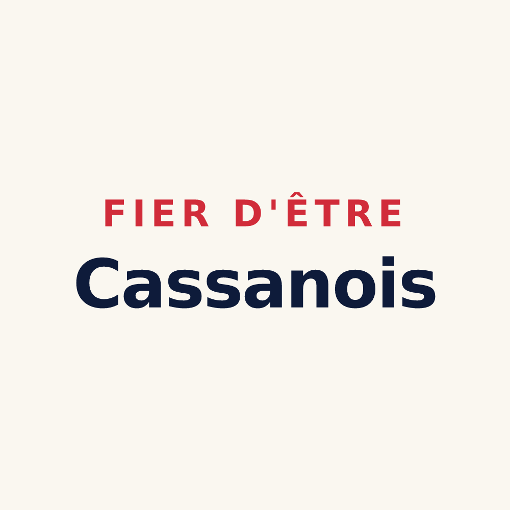 Tasse « Fier d'être Cassanois » — design pour Chassaignes
