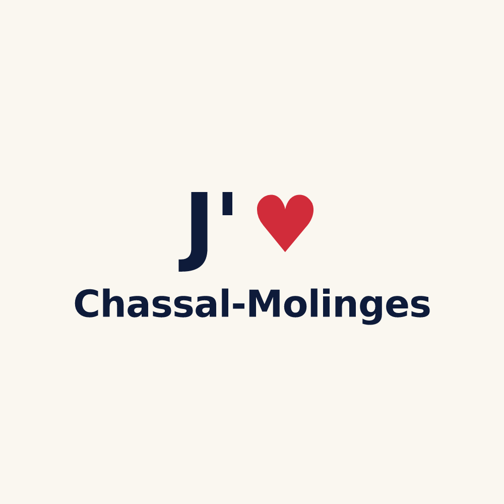 Tasse personnalisée Chassal-Molinges — design J'aime Chassal-Molinges