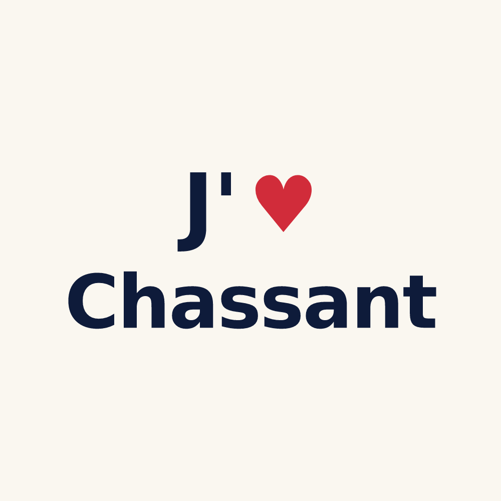 Tasse personnalisée Chassant — design J'aime Chassant