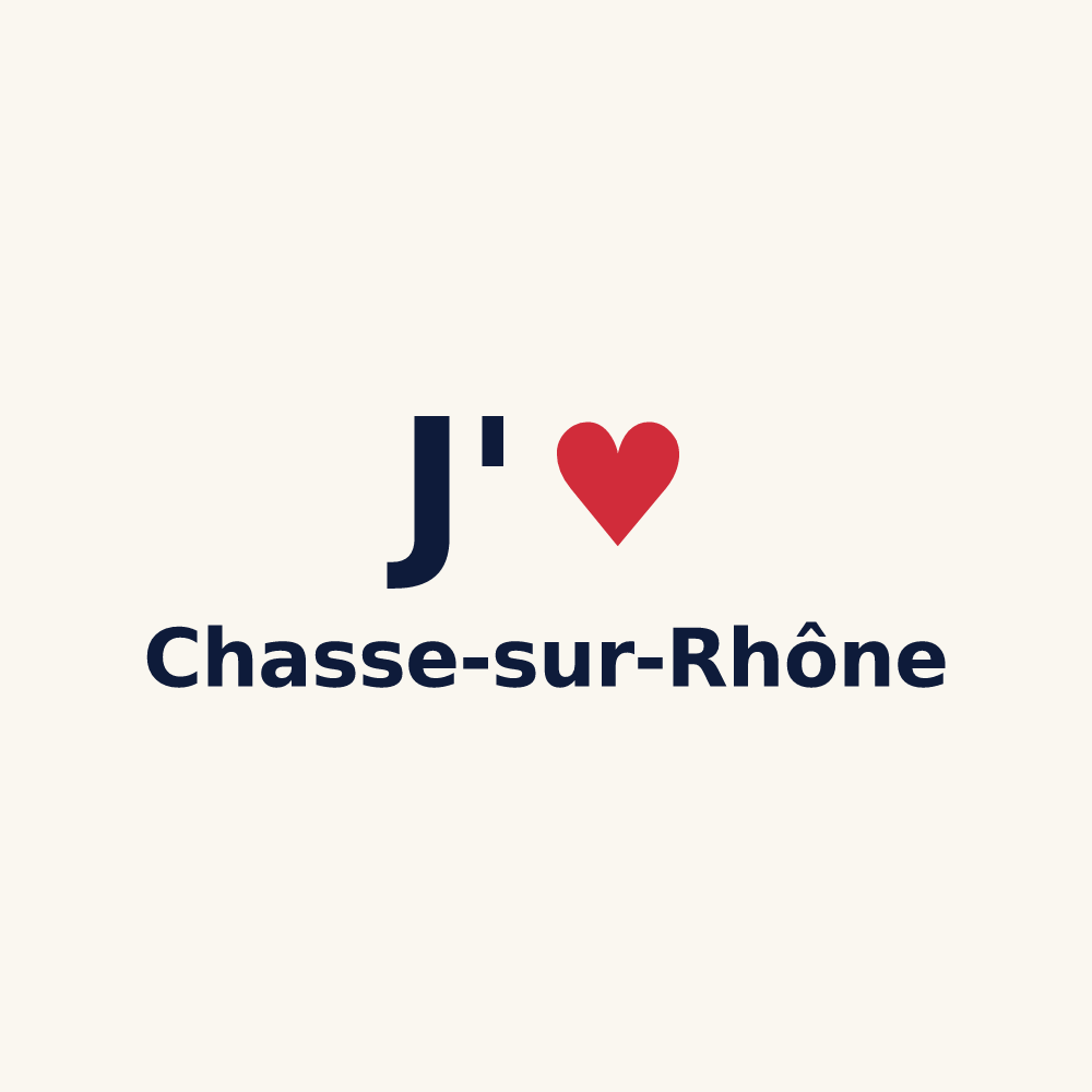 Tasse personnalisée Chasse-sur-Rhône — design J'aime Chasse-sur-Rhône