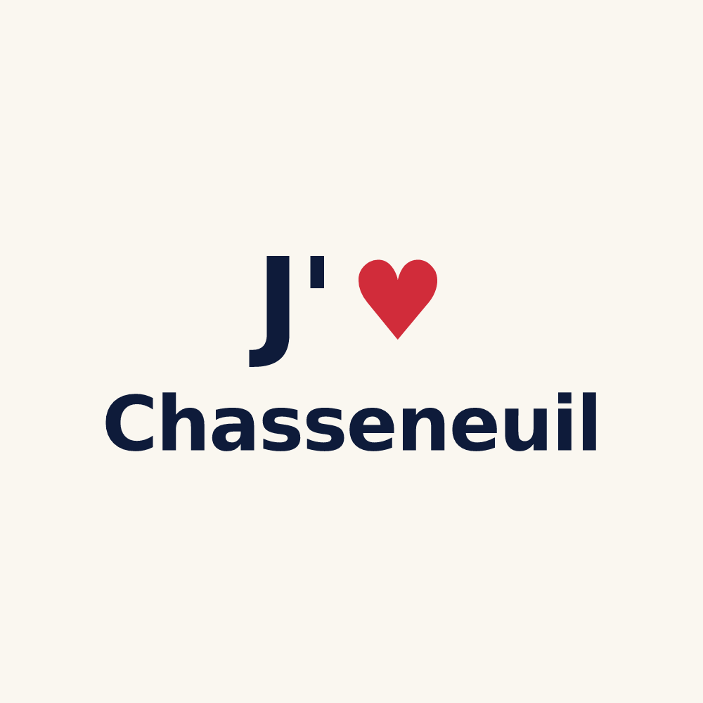 Tasse personnalisée Chasseneuil — design J'aime Chasseneuil