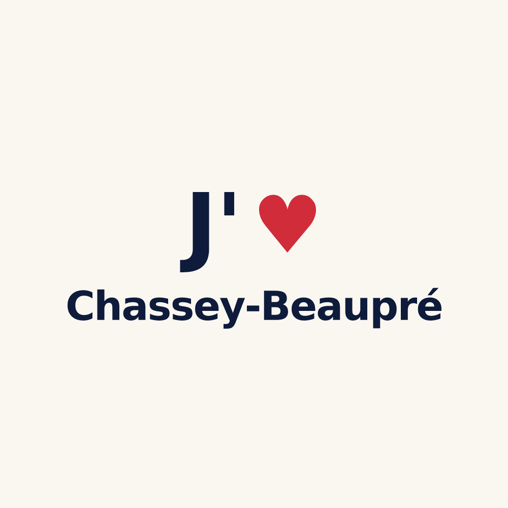 Tasse personnalisée Chassey-Beaupré — design J'aime Chassey-Beaupré