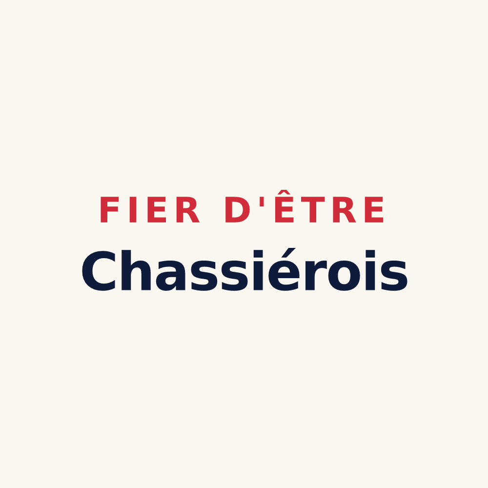 Tasse « Fier d'être Chassiérois » — design pour Chassiers