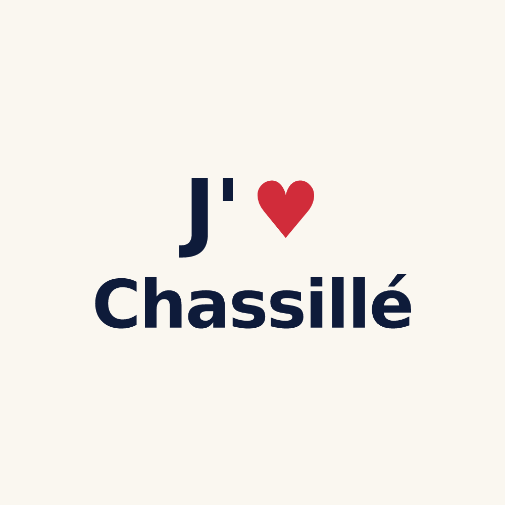 Tasse personnalisée Chassillé — design J'aime Chassillé