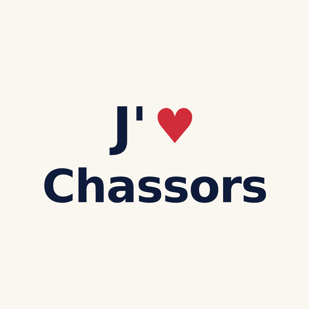 Tasse personnalisée Chassors — design J'aime Chassors