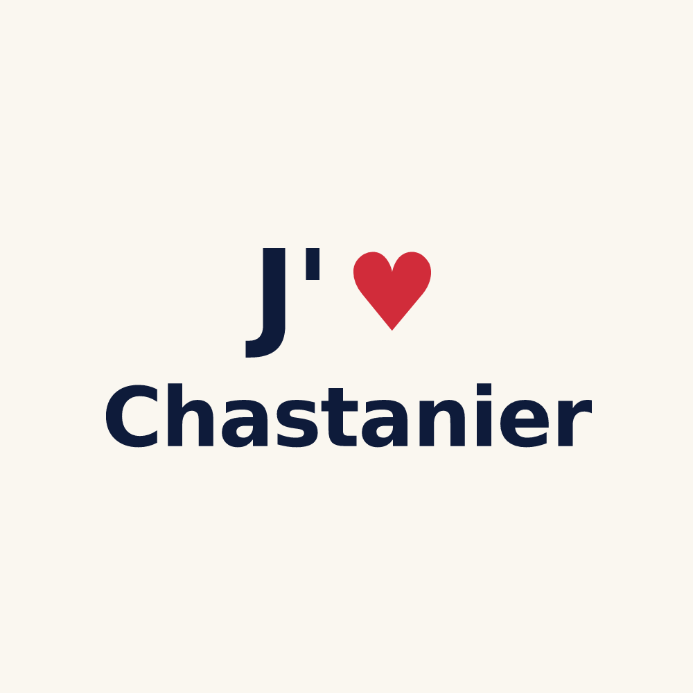 Tasse personnalisée Chastanier — design J'aime Chastanier