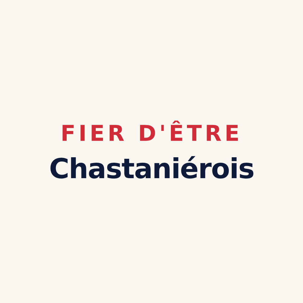 Tasse « Fier d'être Chastaniérois » — design pour Chastanier