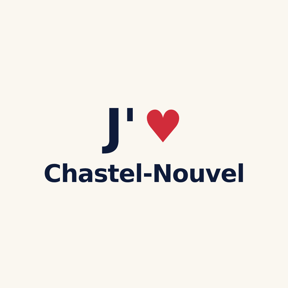 Tasse personnalisée Chastel-Nouvel — design J'aime Chastel-Nouvel
