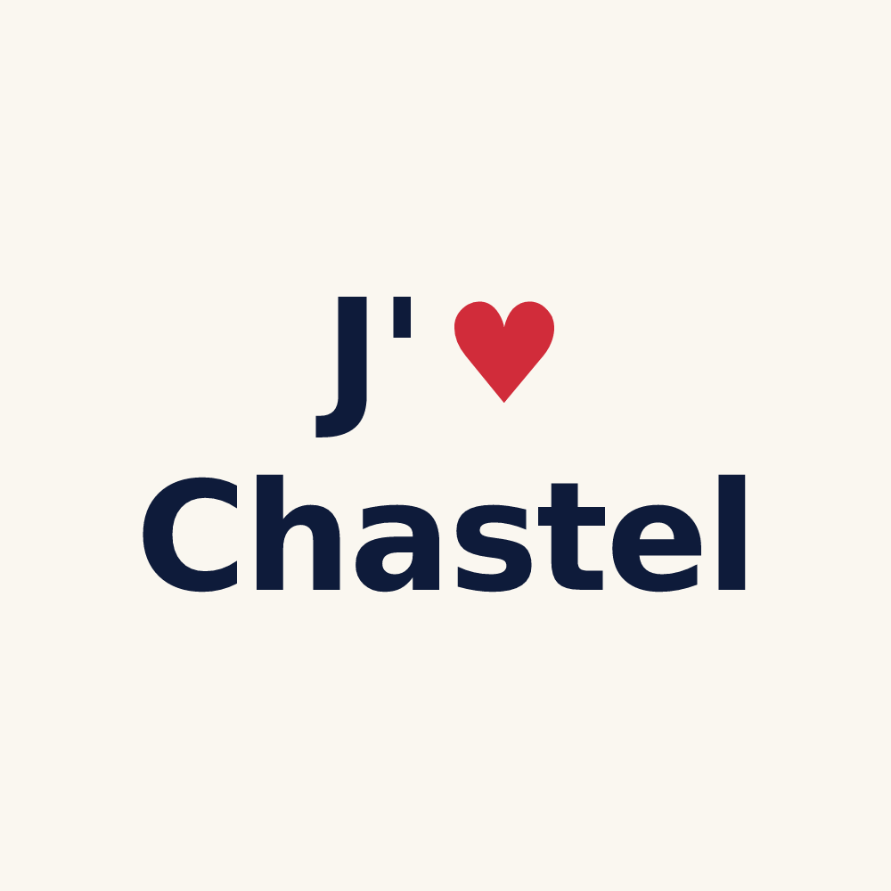 Tasse personnalisée Chastel — design J'aime Chastel