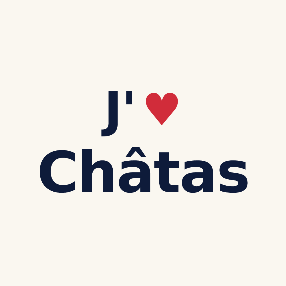 Tasse personnalisée Châtas — design J'aime Châtas