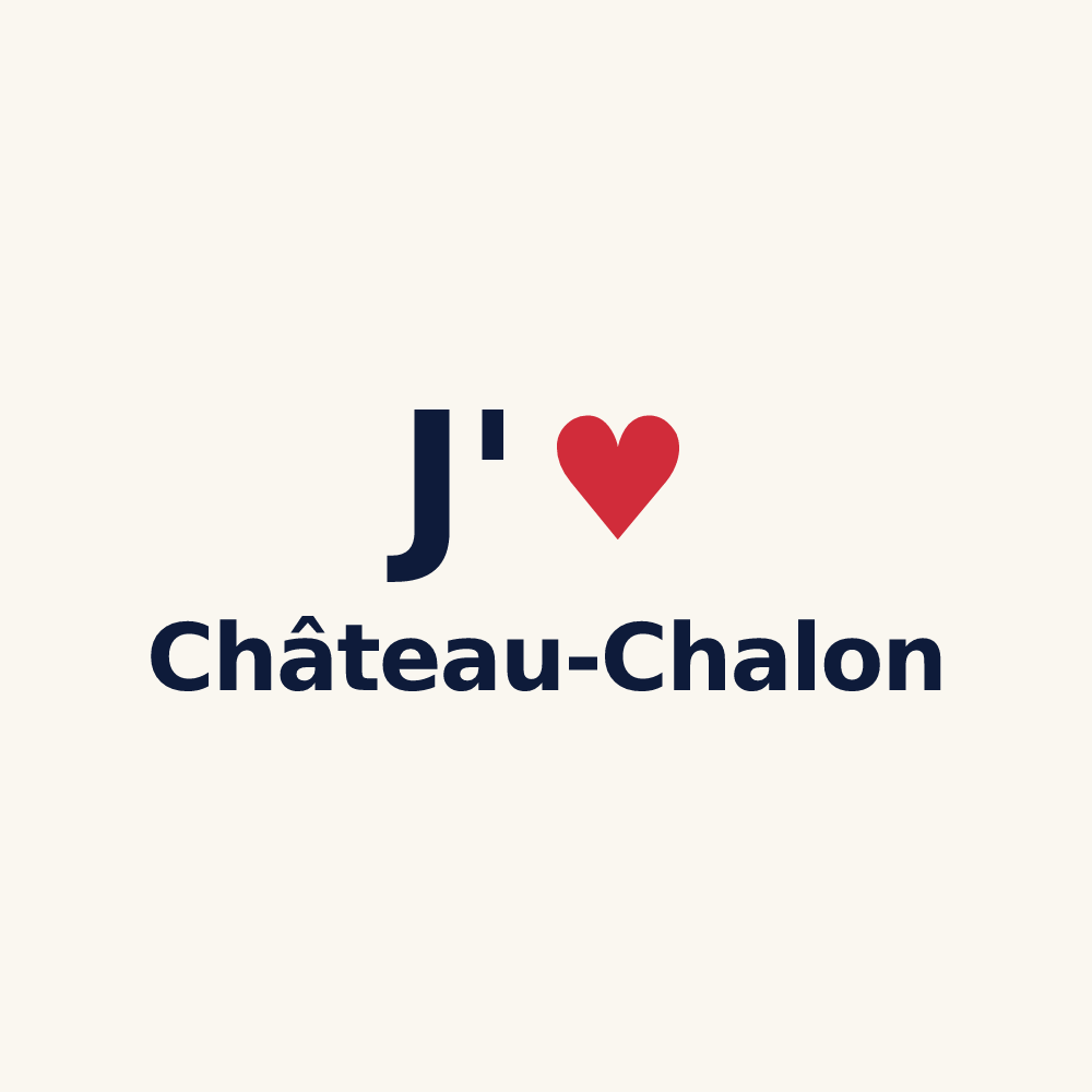 Tasse personnalisée Château-Chalon — design « J'aime Château-Chalon » imprimé sur la tasse