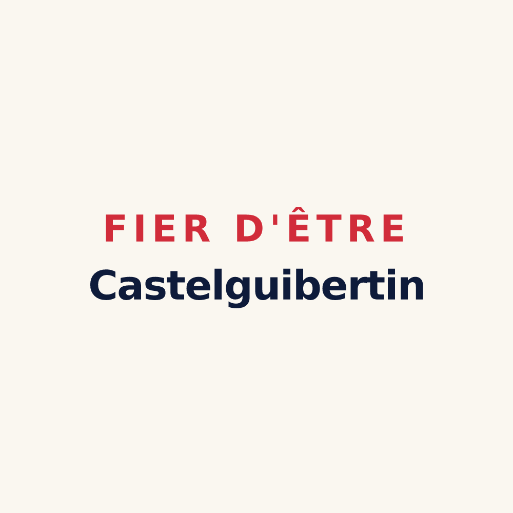 Tasse « Fier d'être Castelguibertin » — design pour Château-Guibert