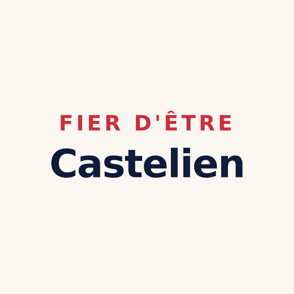 Tasse « Fier d'être Castelien » — design pour Château-l'Hermitage