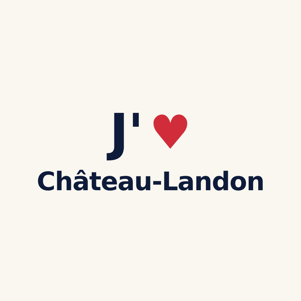 Tasse personnalisée Château-Landon — design J'aime Château-Landon