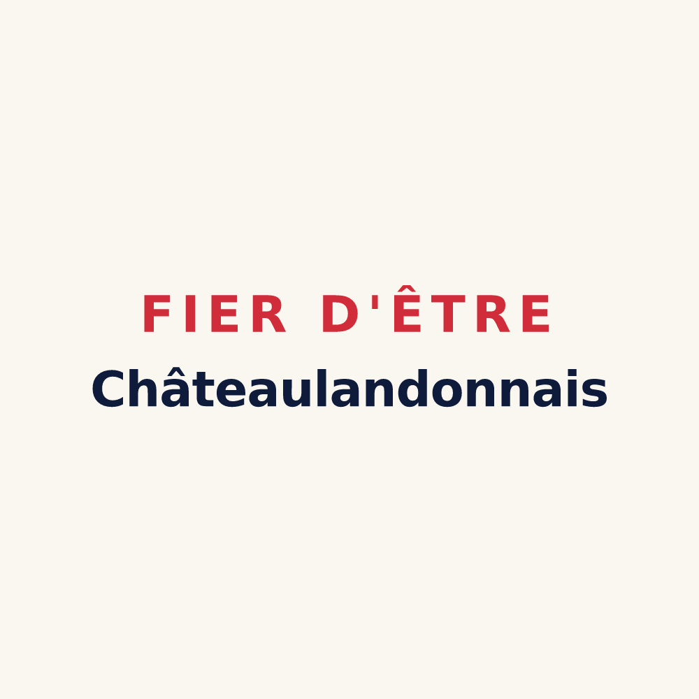 Tasse « Fier d'être Châteaulandonnais » — design pour Château-Landon