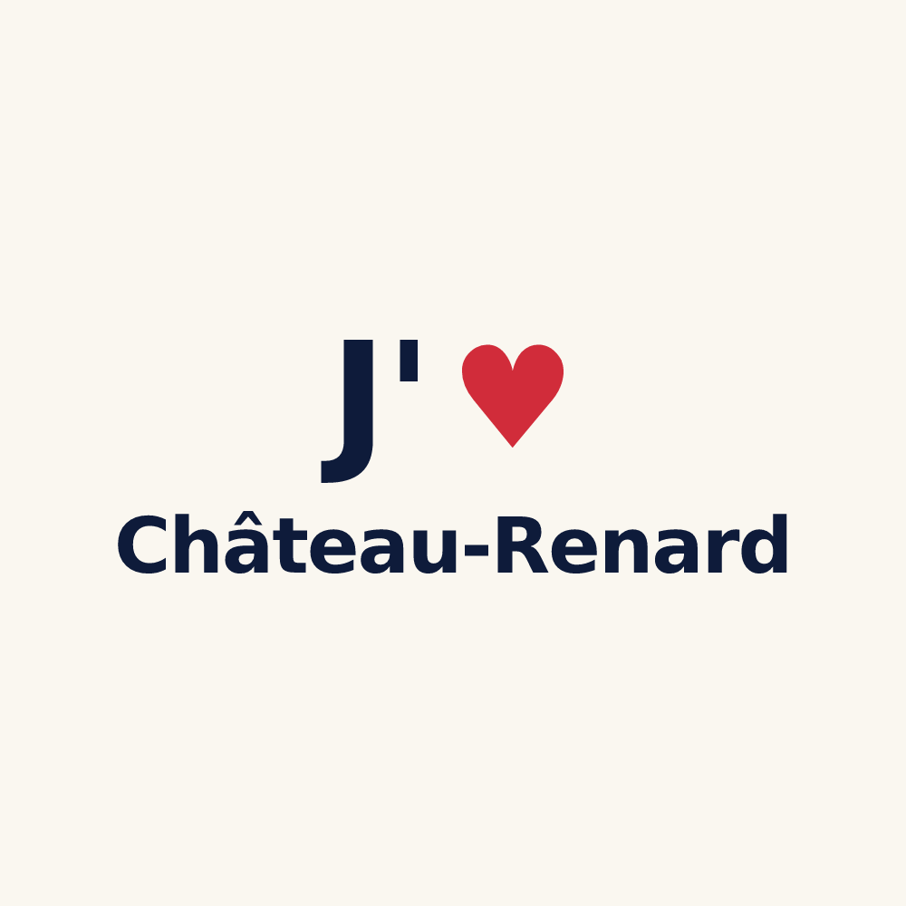 Tasse personnalisée Château-Renard — design J'aime Château-Renard