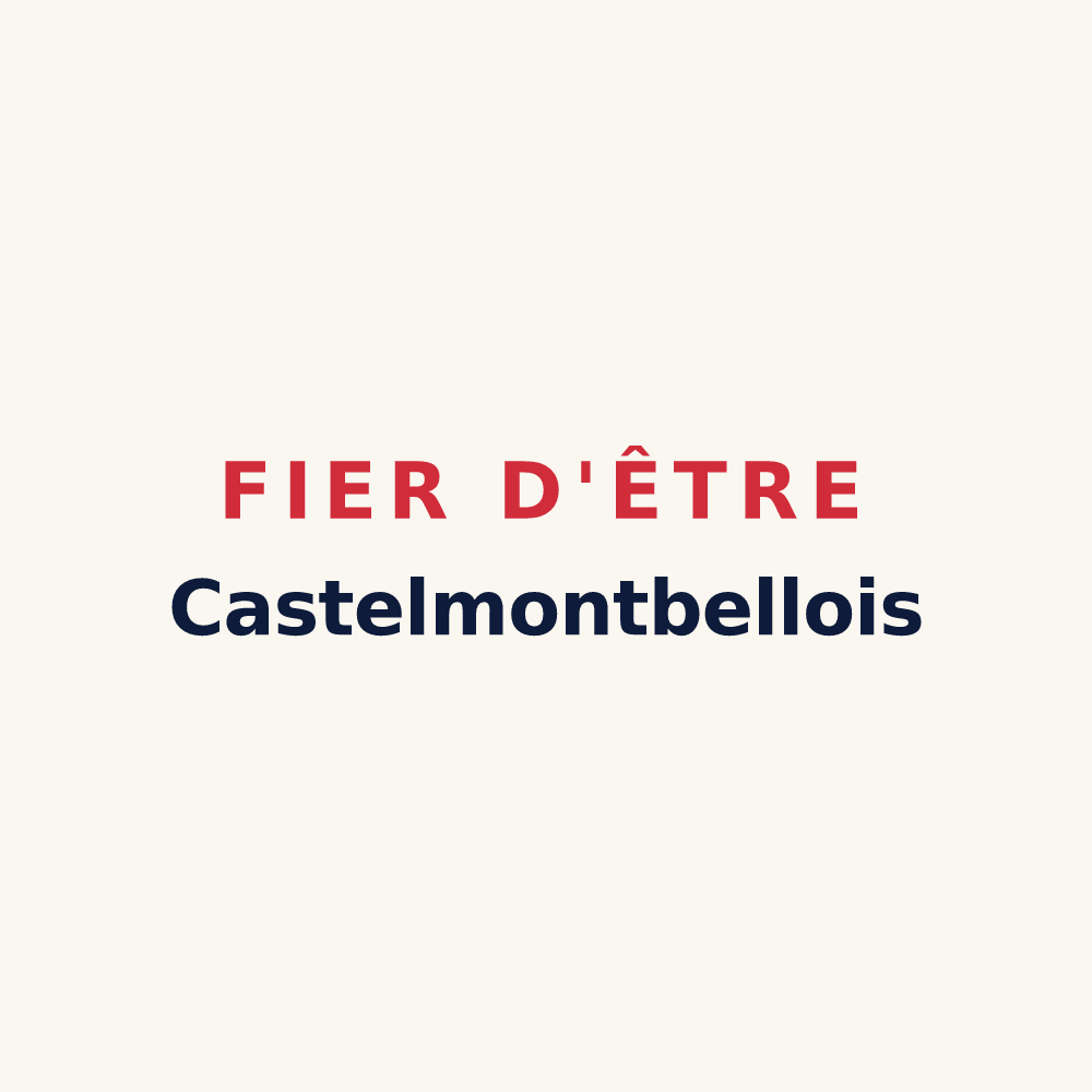 Tasse « Fier d'être Castelmontbellois » — design pour Château-sur-Allier