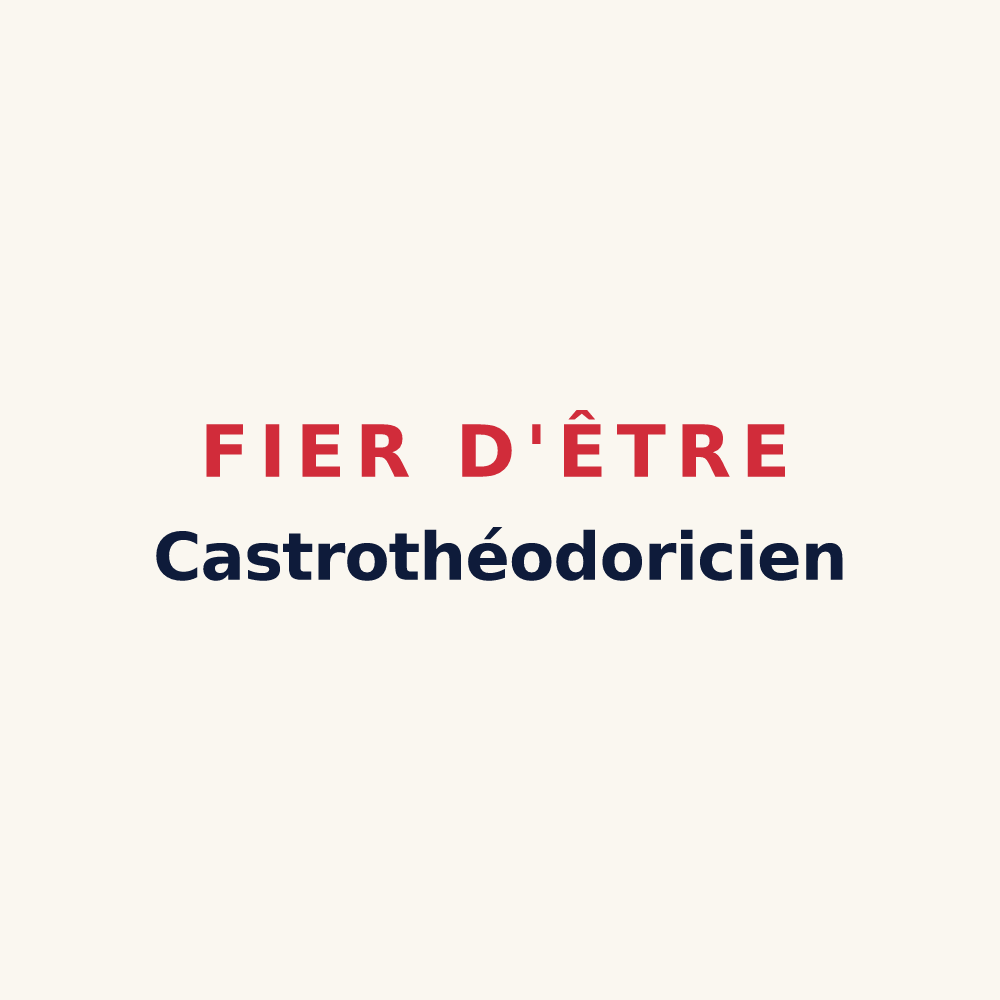 Tasse « Fier d'être Castrothéodoricien » — design pour Château-Thierry