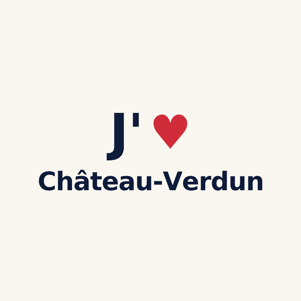 Tasse personnalisée Château-Verdun — design J'aime Château-Verdun