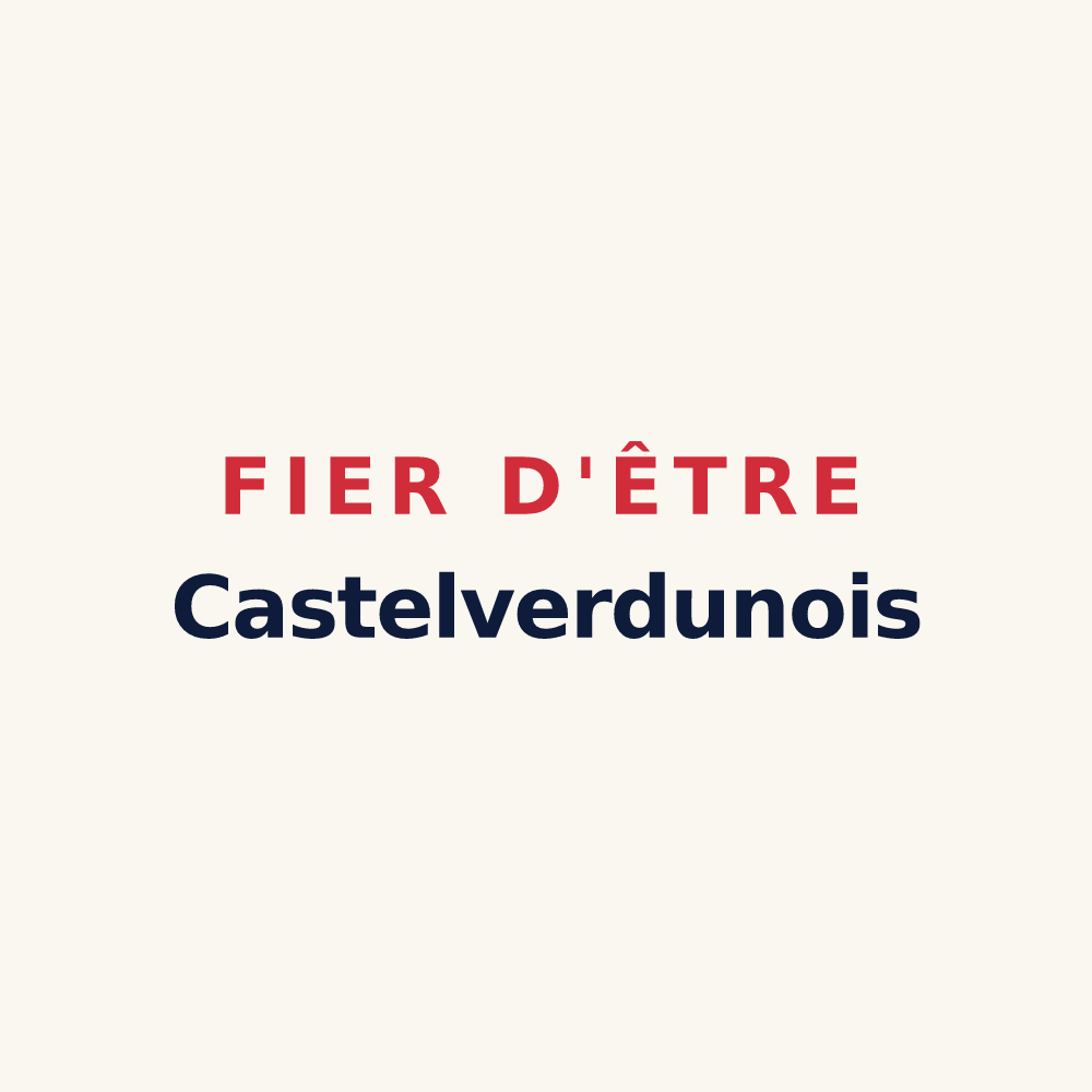Tasse « Fier d'être Castelverdunois » — design pour Château-Verdun