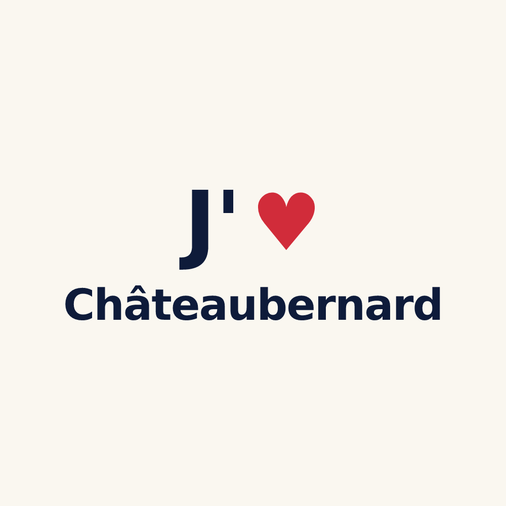 Tasse personnalisée Châteaubernard — design J'aime Châteaubernard