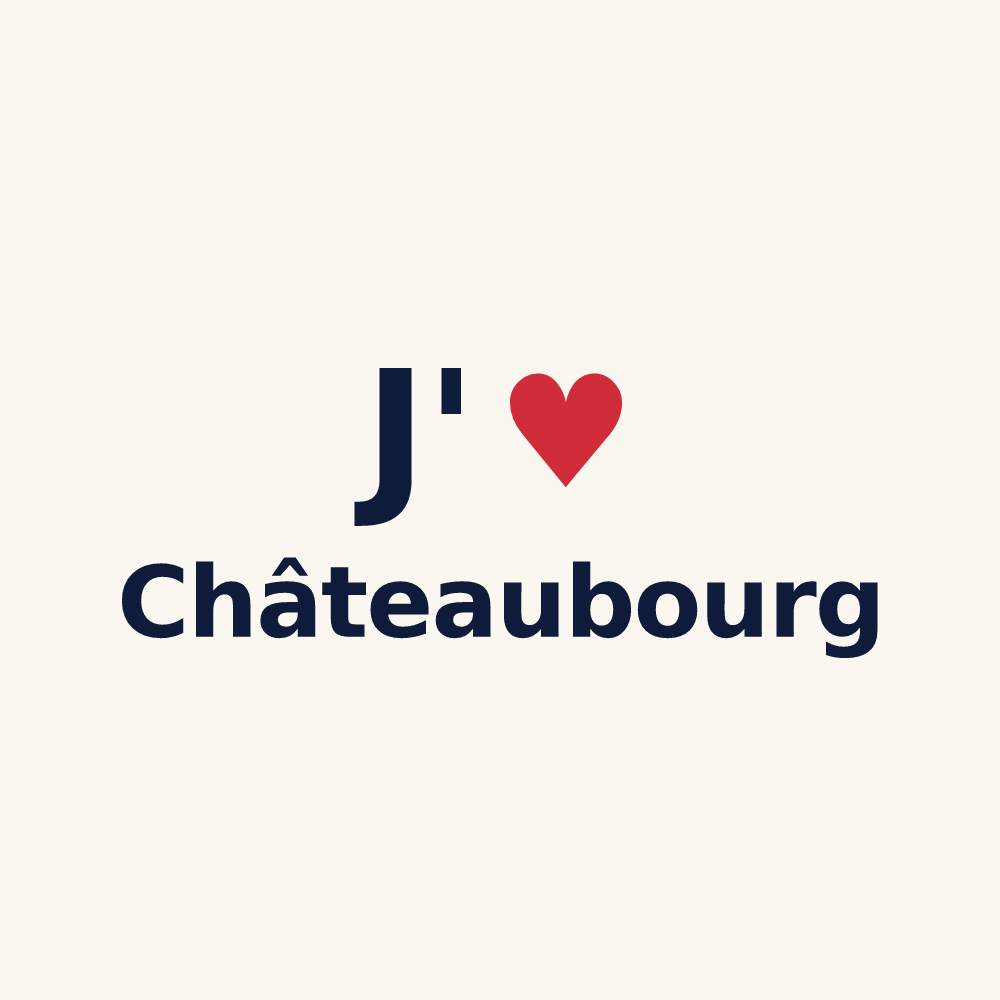 Tasse personnalisée Châteaubourg — design J'aime Châteaubourg
